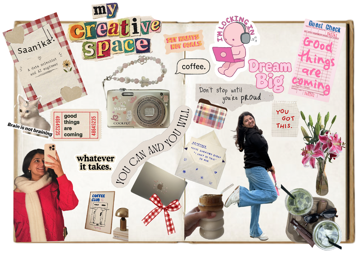 Creative journal collage
